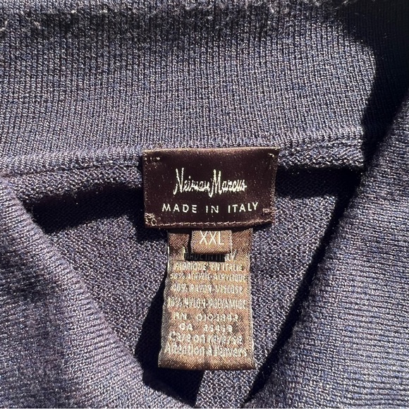 Men’s Vintage Neiman Marcus Knit Polo Made in Italy - Picture 2 of 3